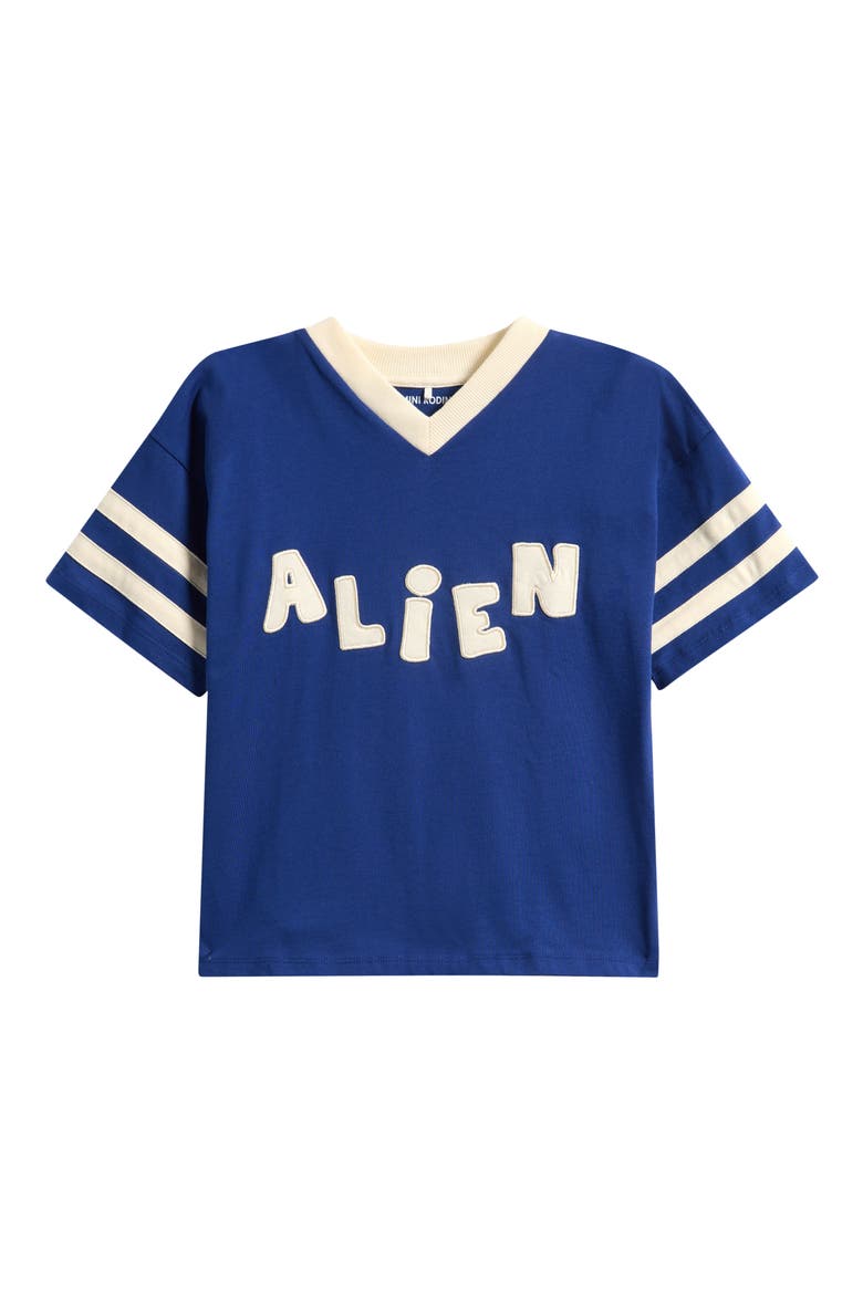 Kids' Alien Appliqué Organic Cotton T-Shirt, Main, color, BLUE
