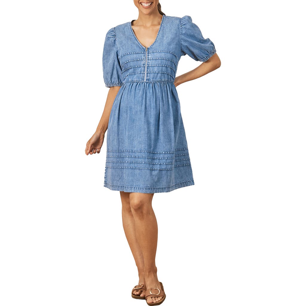 Angel Maternity A-Line Denim Maternity Dress in Blue  product