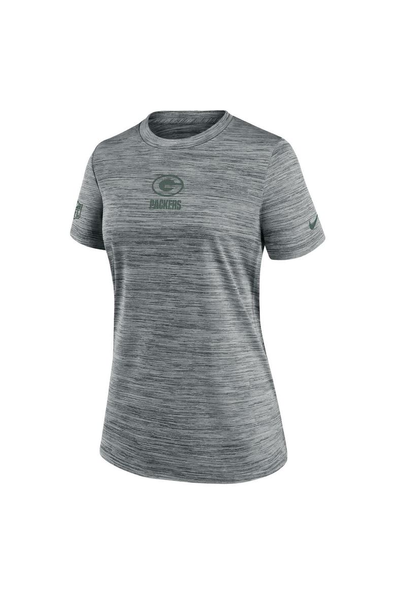 Women's Nike Gray Green Bay Packers Sideline Velocity Performance T-Shirt, Alternate, color, Gray