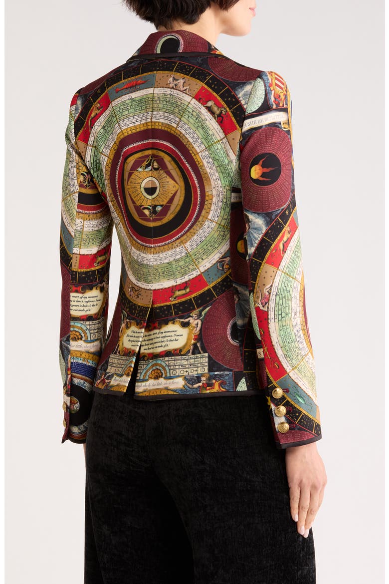 Mya Notch Lapel Fitted Blazer, Alternate, color, HANDS OF TIME