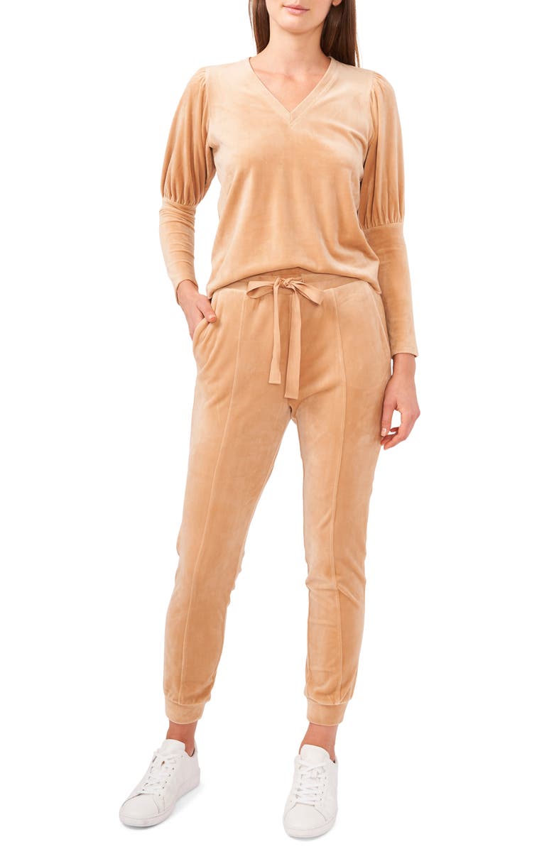 1.STATE Velour Pants, Alternate, color, Cappuccino
