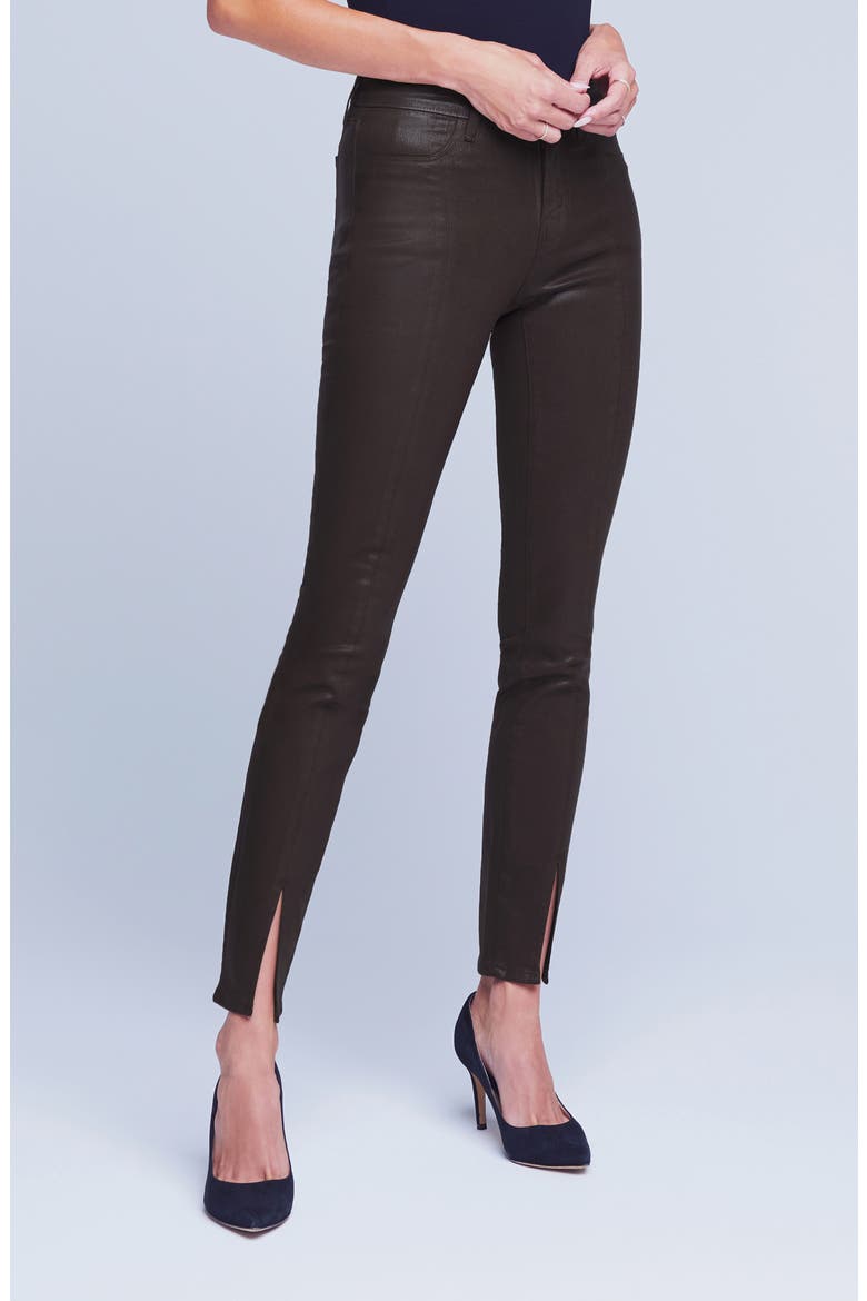 Jyothi High Waist Split Ankle Skinny Jeans, Alternate, color, COCOA COAT