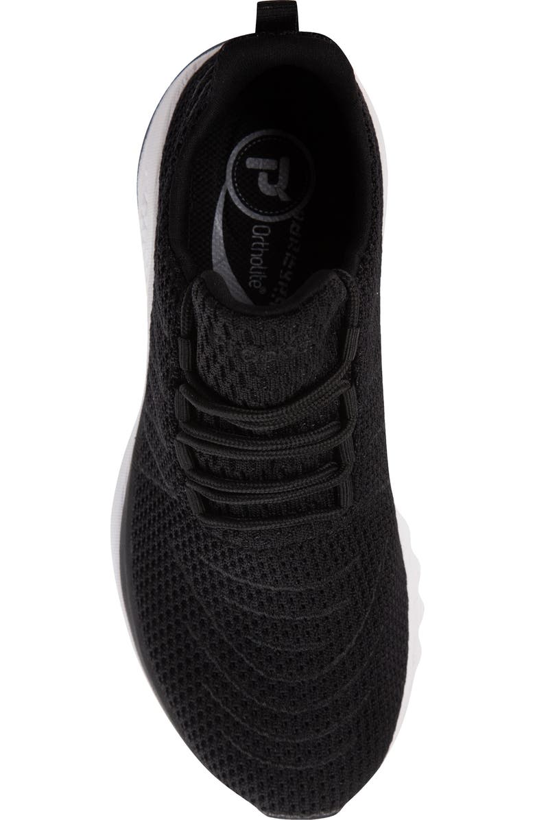 Propét Tour Knit Sneaker, Alternate, color, Black Fabric