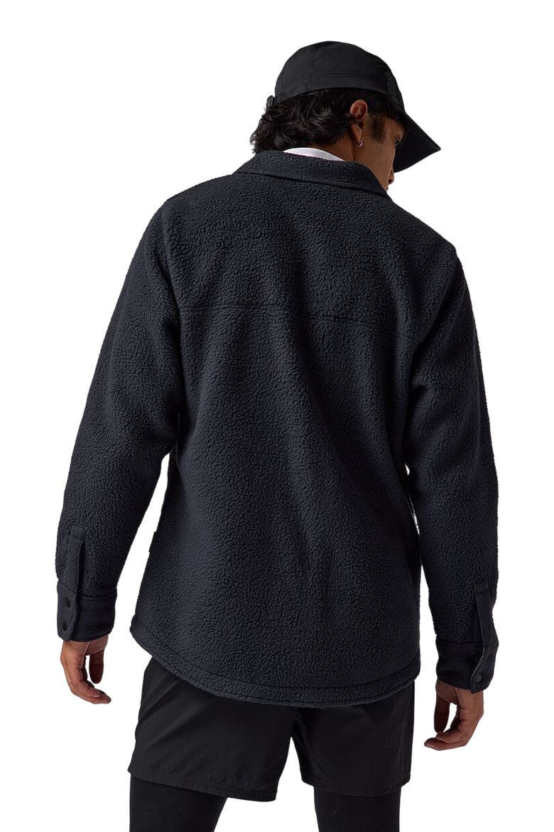 Wander Pile-Fleece Shirt Jacket- Men's, Alternate, color, Black