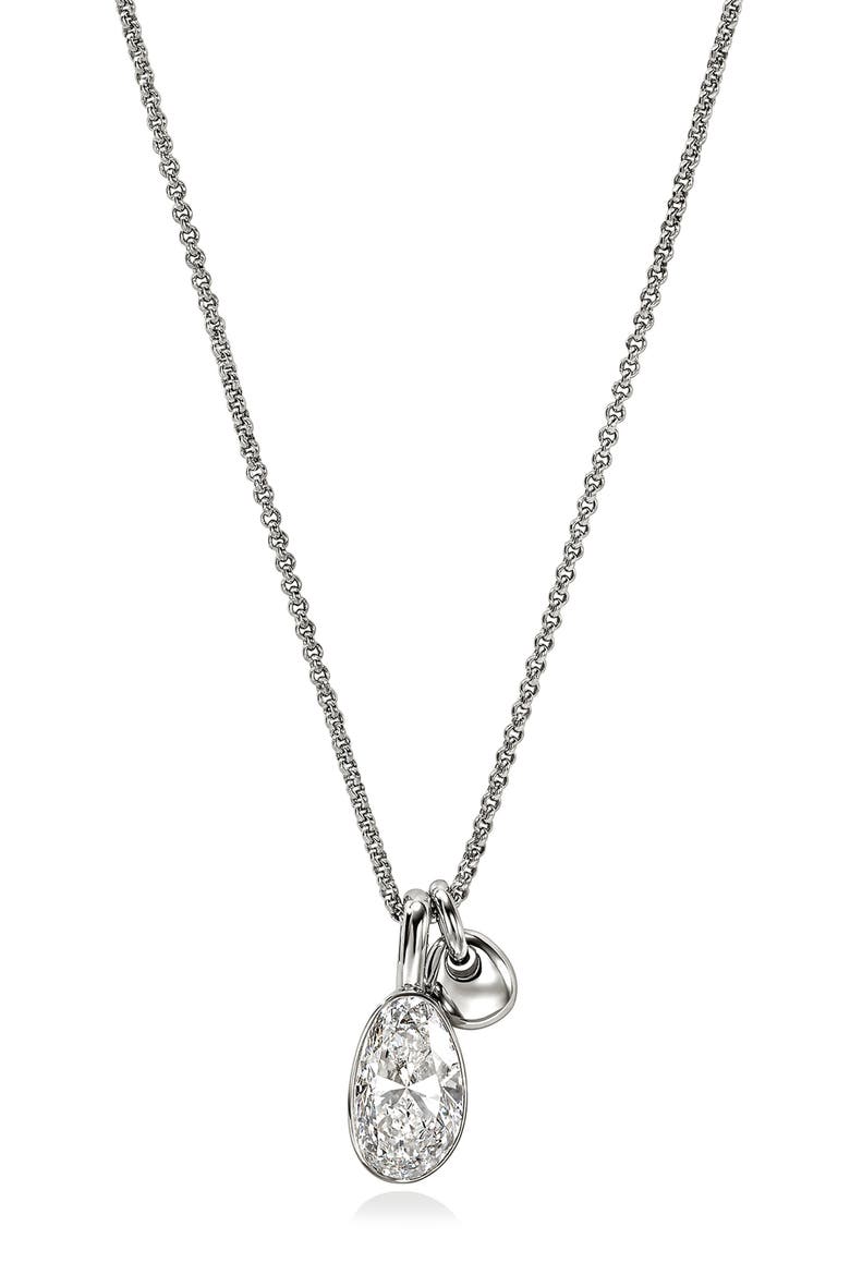 JH Lovestruck™ Pendant Necklace, Sterling Silver, Diamond, 3.25ct., Main, color, SILVER