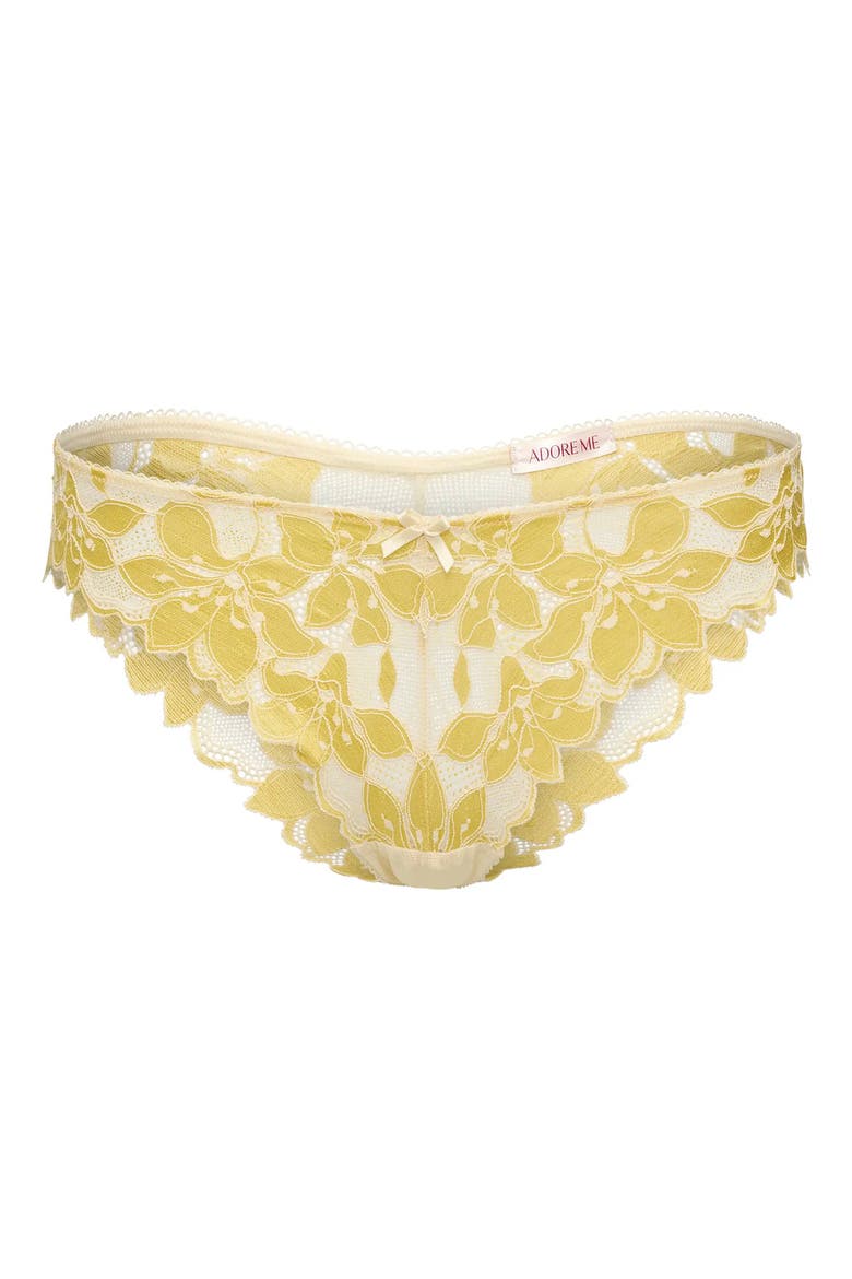 Mellody Brazilian Panties, Alternate, color, Light yellow