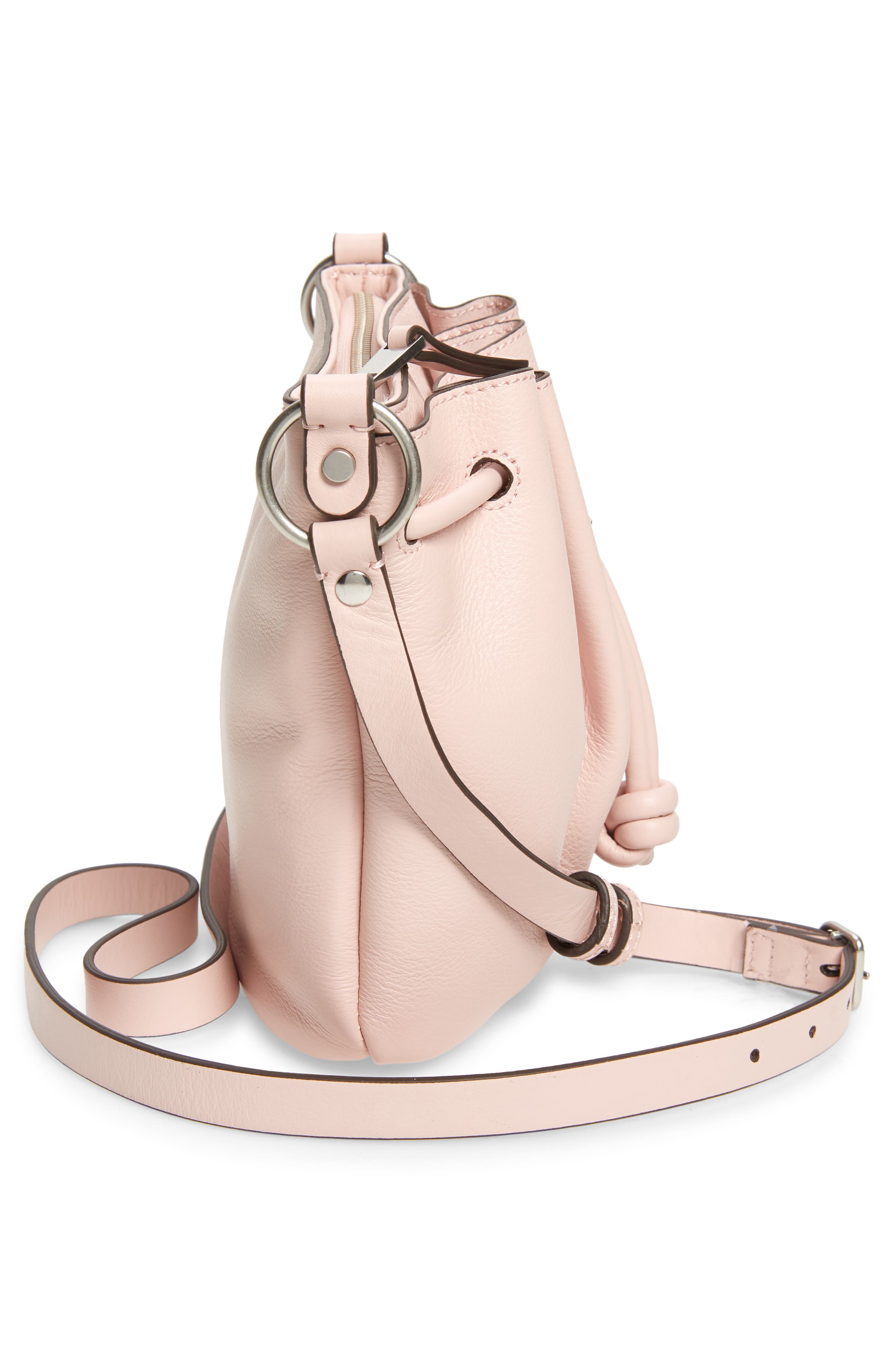 Delaney Leather Crossbody Bag, Alternate, color, PINK SMOKE