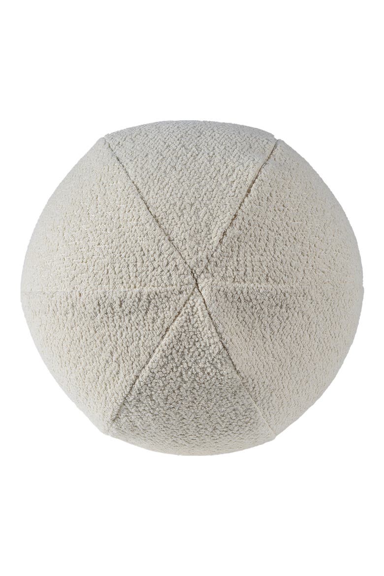 Solan Round Bouclé Pillow, Alternate, color, IVORY