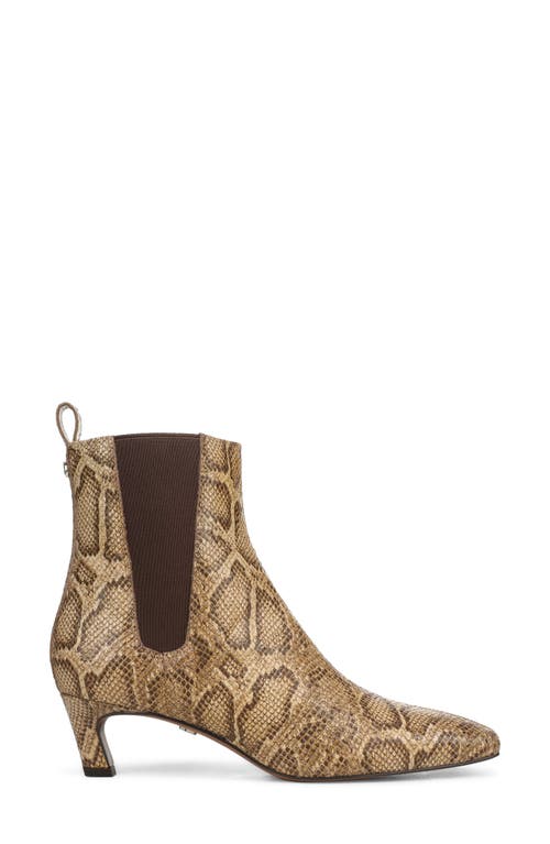 Sam Edelman Peony Bootie In Light Sand Snake Print