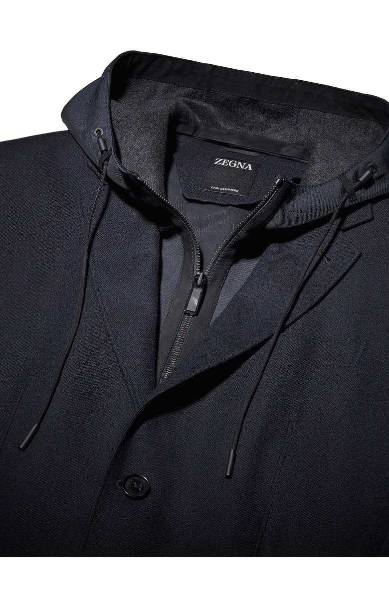 ZEGNA Trofeo Wool Blend Sports Jacket with Removable Hooded Dickey, Alternate, color, 