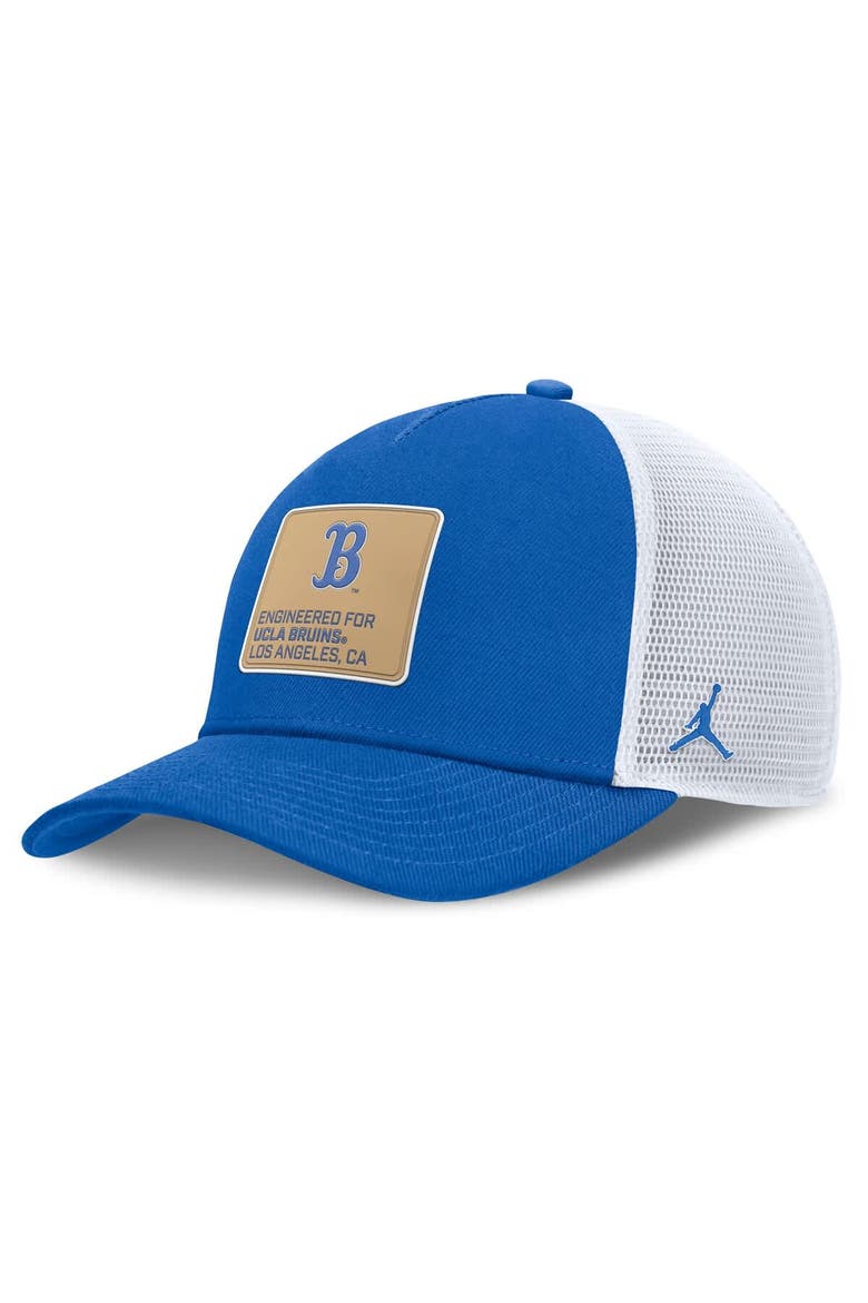 Men's Jordan Brand  Blue/White UCLA Bruins 2025 On-Field Rise Engineered Trucker Adjustable Hat, Main, color, Blue