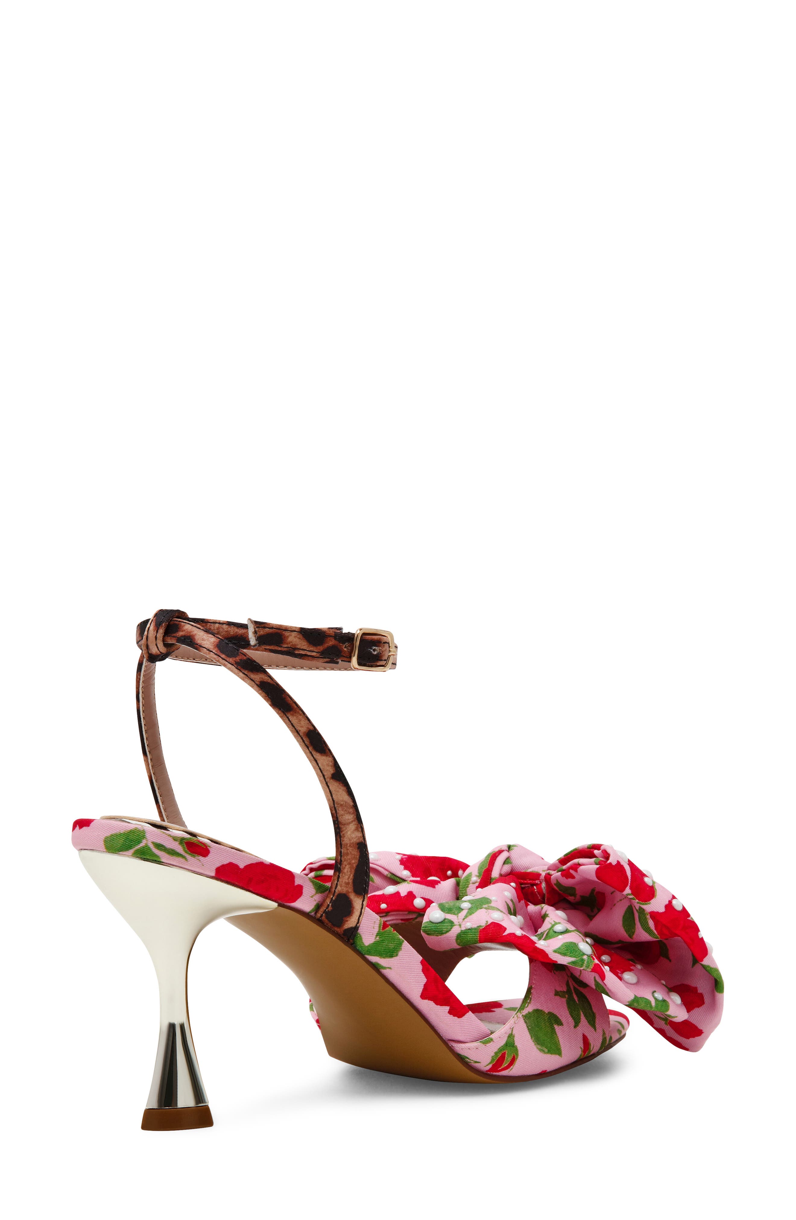 Arden Ankle Strap Sandal, Alternate, color, PINK ROSE FLORAL
