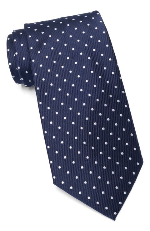 Polka Dot Silk Blend Tie