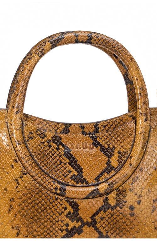 Staud Mini Maude Leather Satchel In Brown