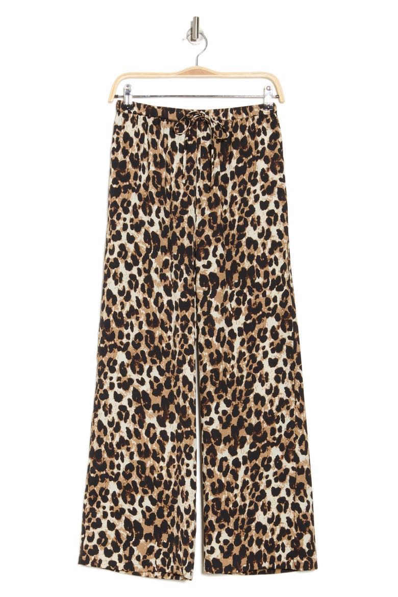 Drawstring Wide Leg Pants, Alternate, color, GREY MULTI