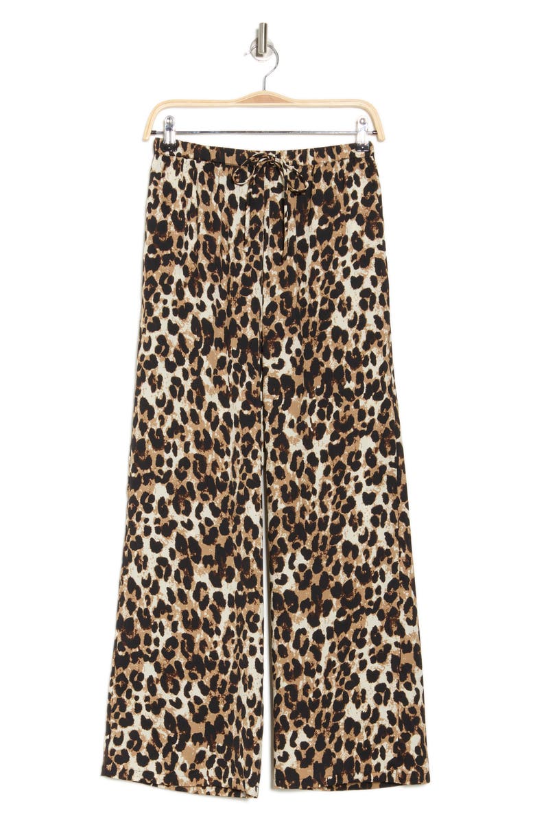 WISHLIST Drawstring Wide Leg Pants, Alternate, color, Grey Multi