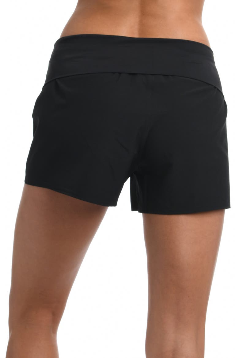 Island Goddess Board Shorts, Alternate, color, BLACK