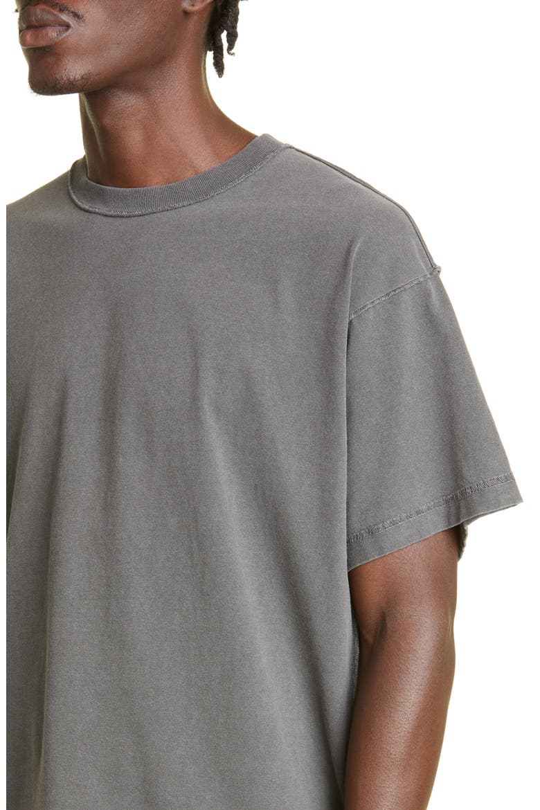Men's Oversize Reverse Crop T-Shirt, Alternate, color, WASHED BLACK