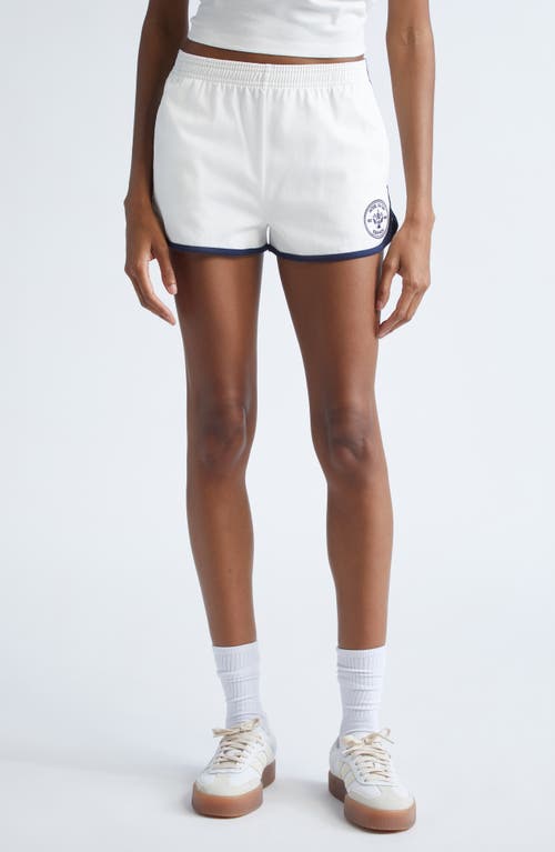 Sporty And Rich Elastic Waist Shorts In White