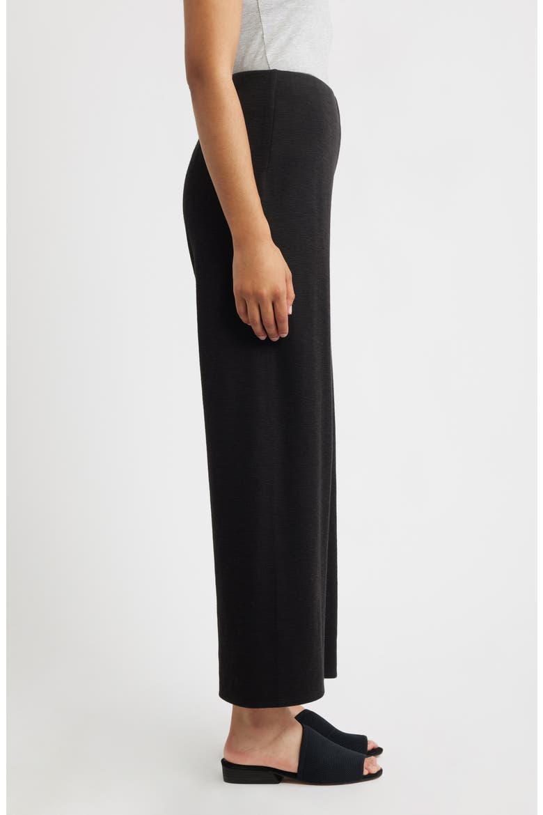 Organic Cotton Ankle Straight Leg Pants, Alternate, color, BLACK