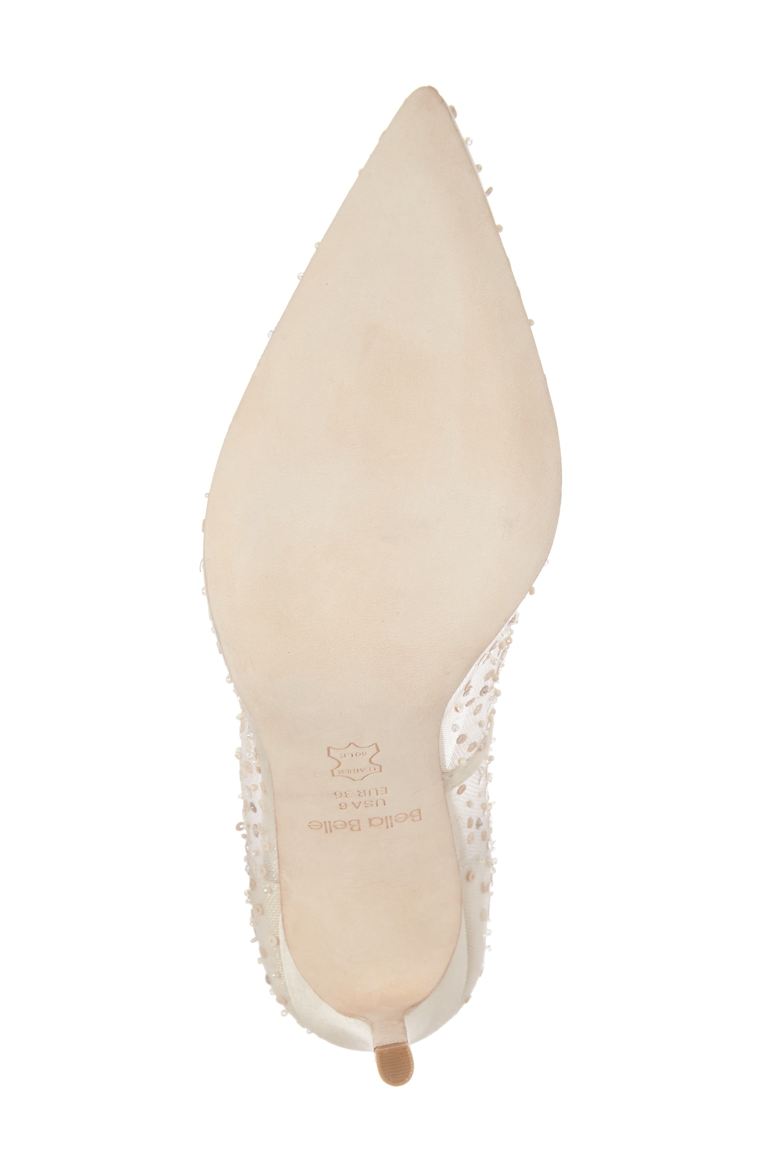 Elsa Beaded Illusion Pump, Alternate, color, NUDE
