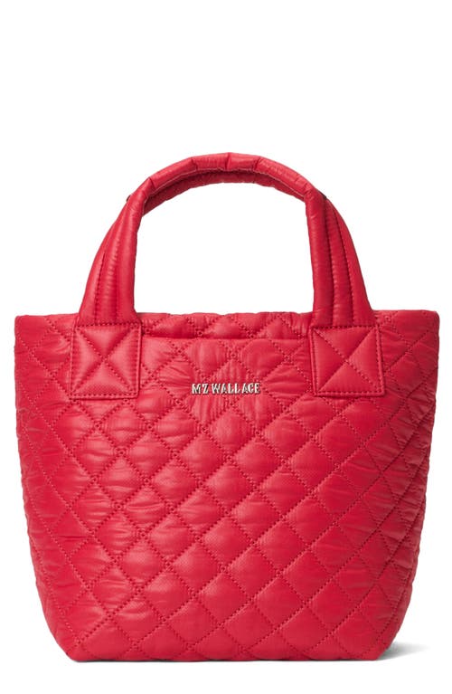 Mz Wallace Mini Metro Deluxe Tote In Red