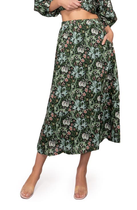Print Midi Skirt