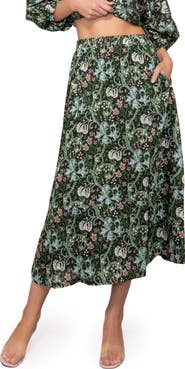 MELLODAY Print Midi Skirt