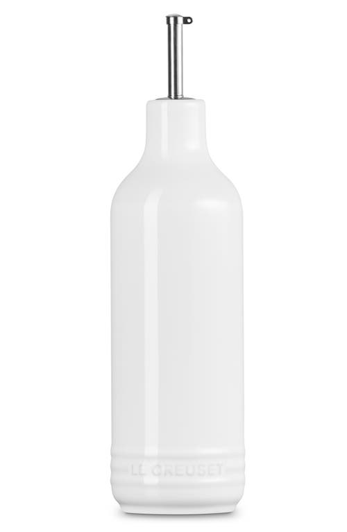 Le Creuset 20-ounce Signature Stoneware Oil Cruet In White