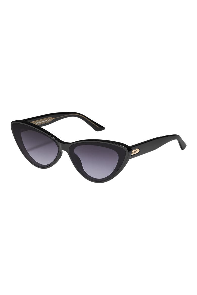 Tempted 67mm Cat Eye Sunglasses, Alternate, color, BLACK/SMOKE