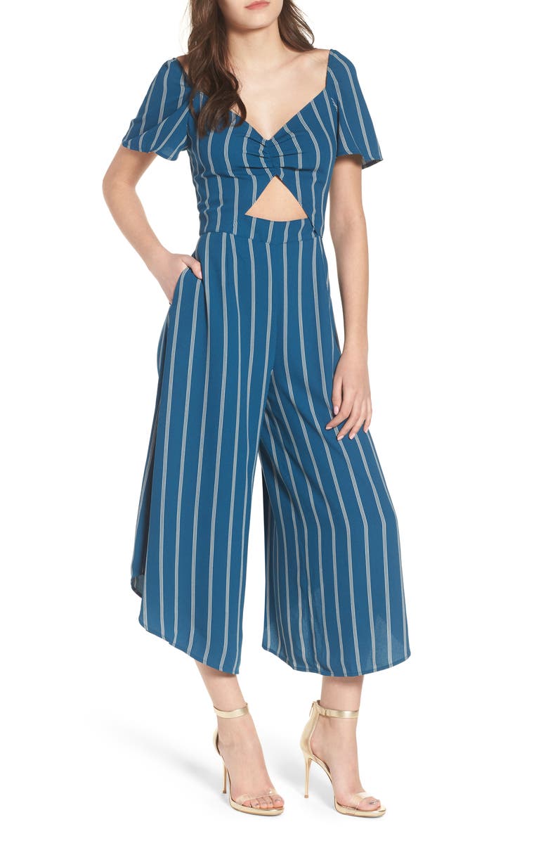 Leith Cutout Culotte Jumpsuit, Main, color, 