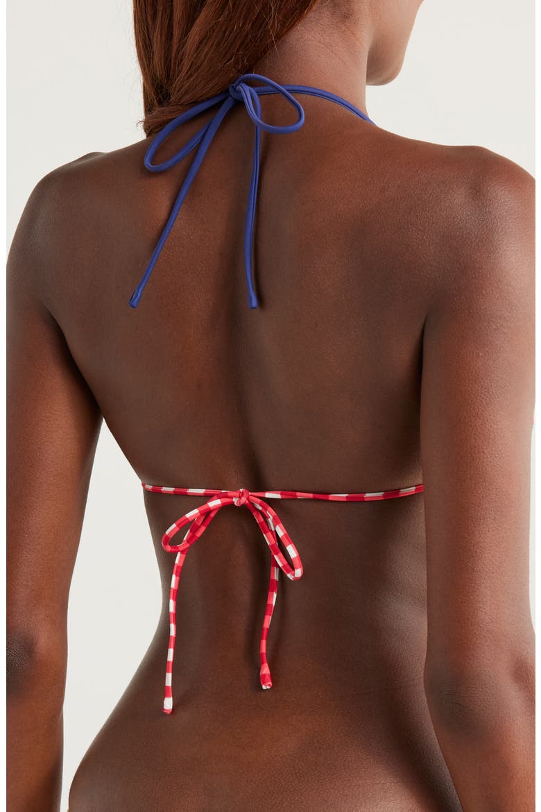 Triangle Bikini Top, Alternate, color, RED