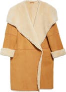 TOTEME Draped Genuine Shearling Coat