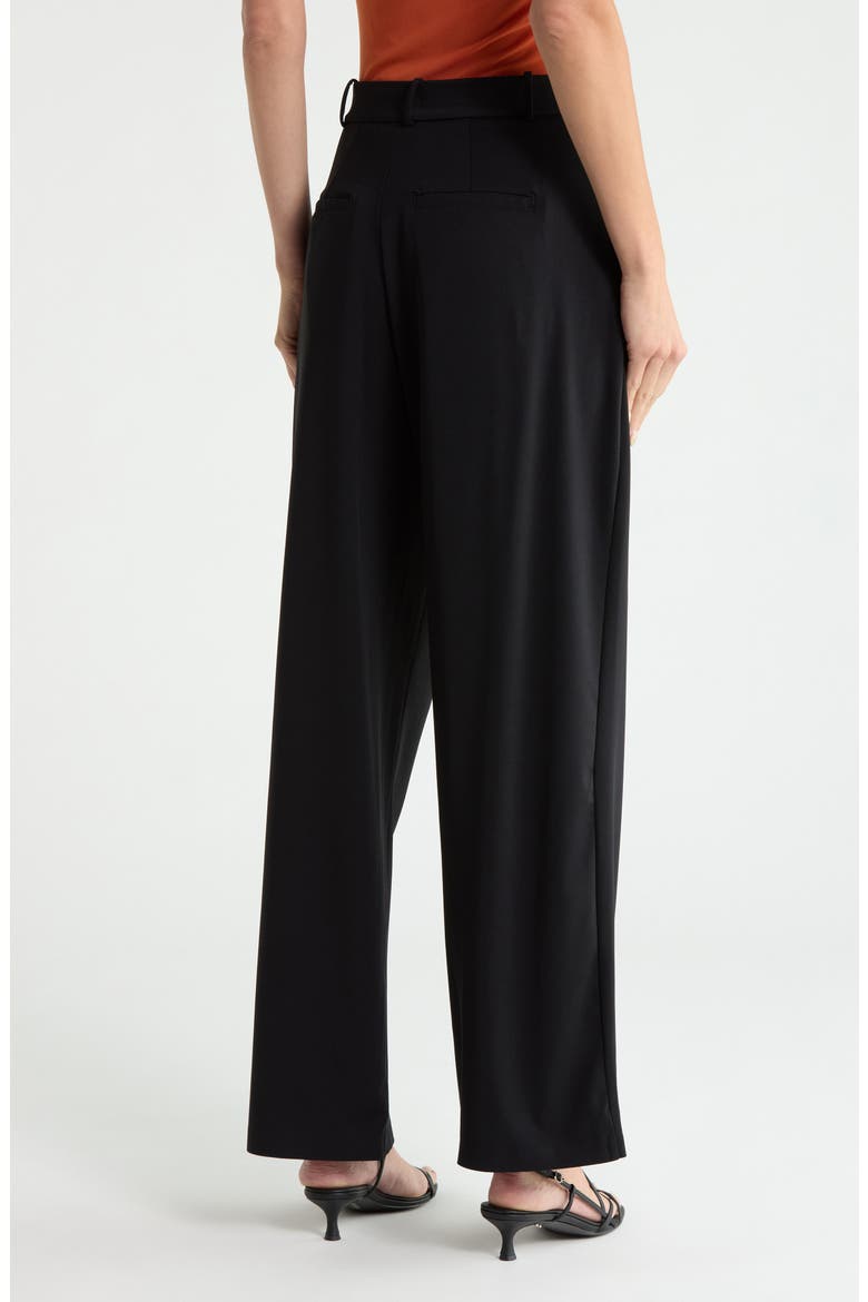 Pull-On Straight Leg Pants, Alternate, color, BLACK