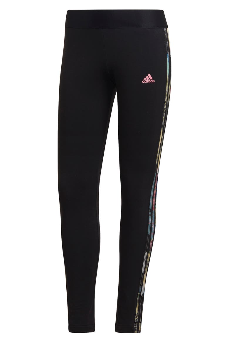 Classic Striped Stirup Leggings, Alternate, color, BLACK/ BLISS PINK