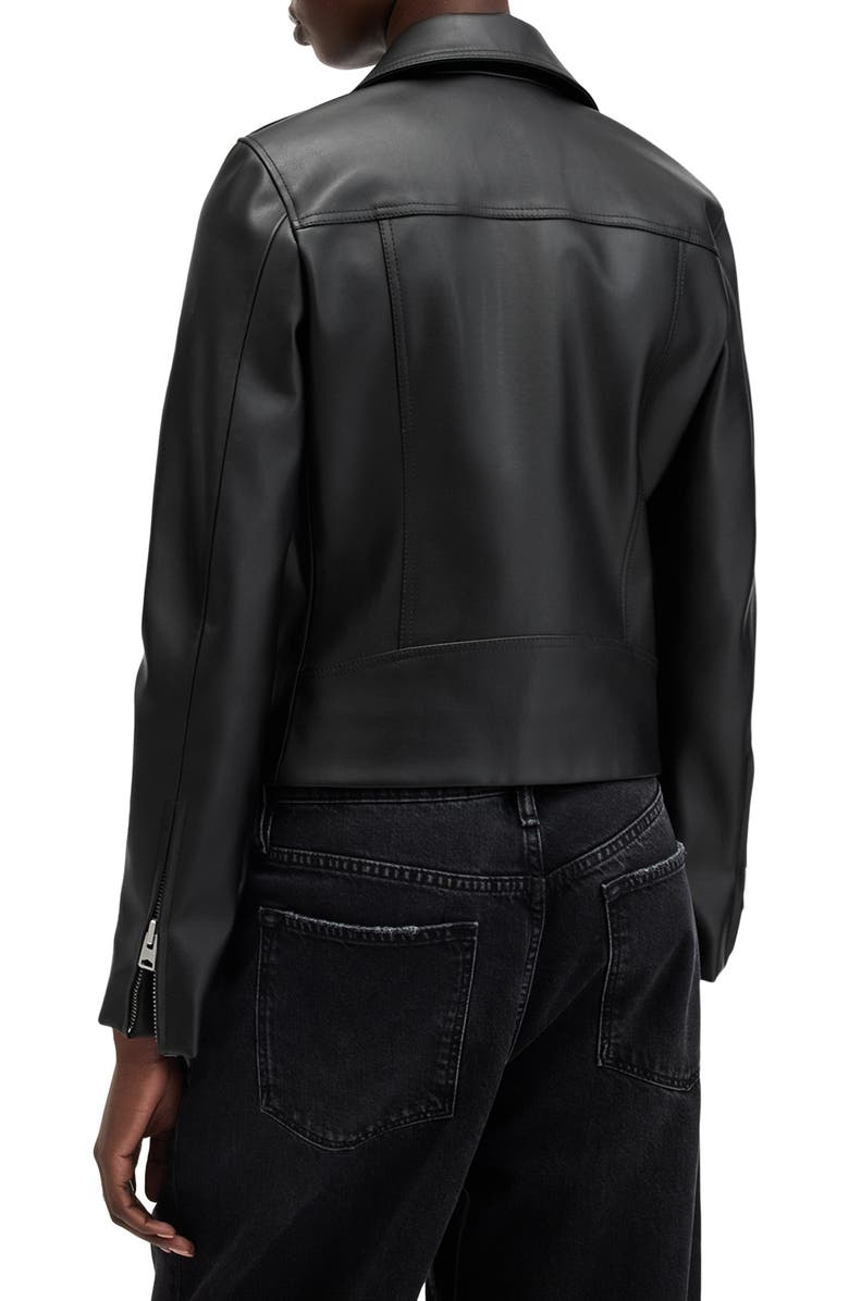 AllSaints Dalby Desserto Faux Leather Biker Jacket, Alternate, color, Black