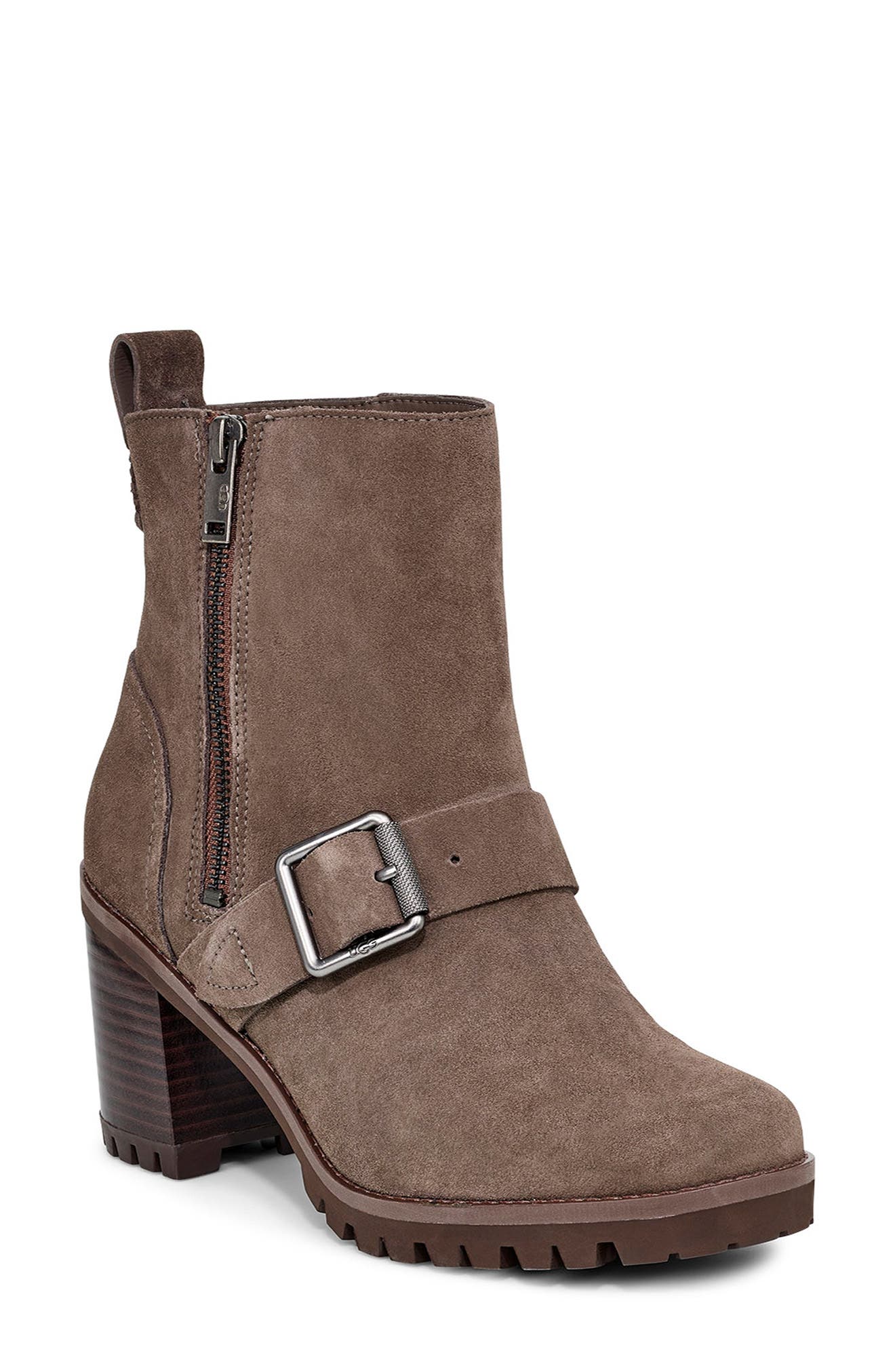 Fern Waterproof Bootie, Main, color, MOLE SUEDE