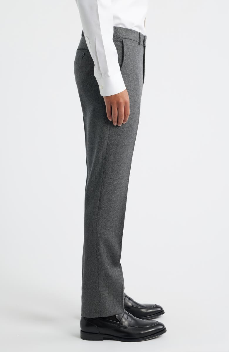 Berle Covert Stretch Worsted Wool Twill Dress Pants, Alternate, color, Med Grey