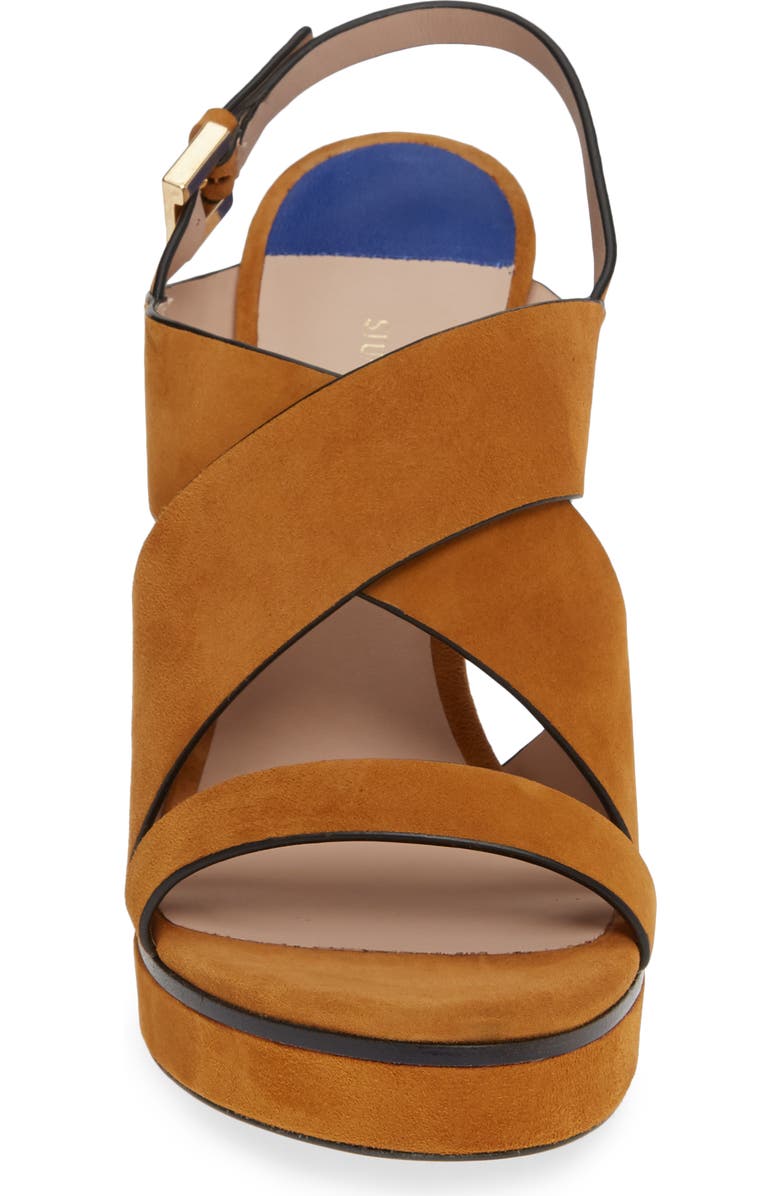 Stuart Weitzman Hester Cross Strap Sandal, Alternate, color,
