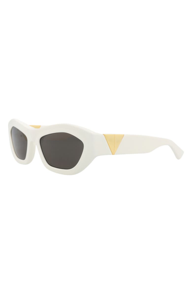 Bottega Veneta Sunglasses, Alternate, color, White White Grey
