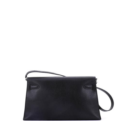 Pre-owned Hermes  Hermes Kelly Elan Shoulder Bag Chevre Chamkila In Black