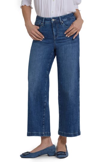 Nydj Teresa Fairmont Wide Leg Jean In Blue