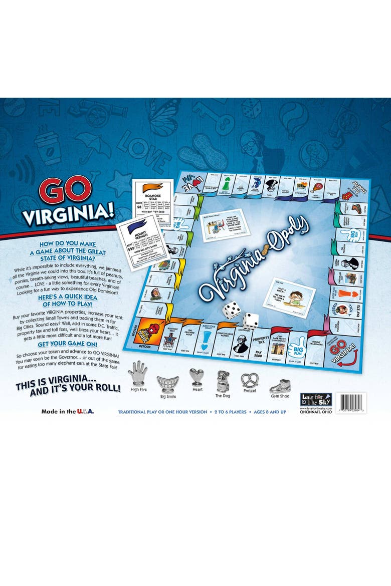 Viginia Opoly Board Game, Alternate, color, Multicolored