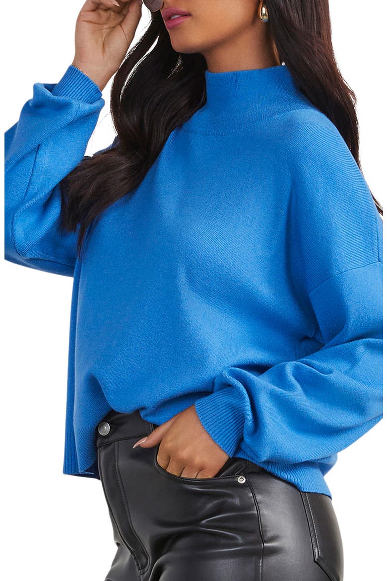 Parkin Mock Neck Sweater, Alternate, color, BLUE