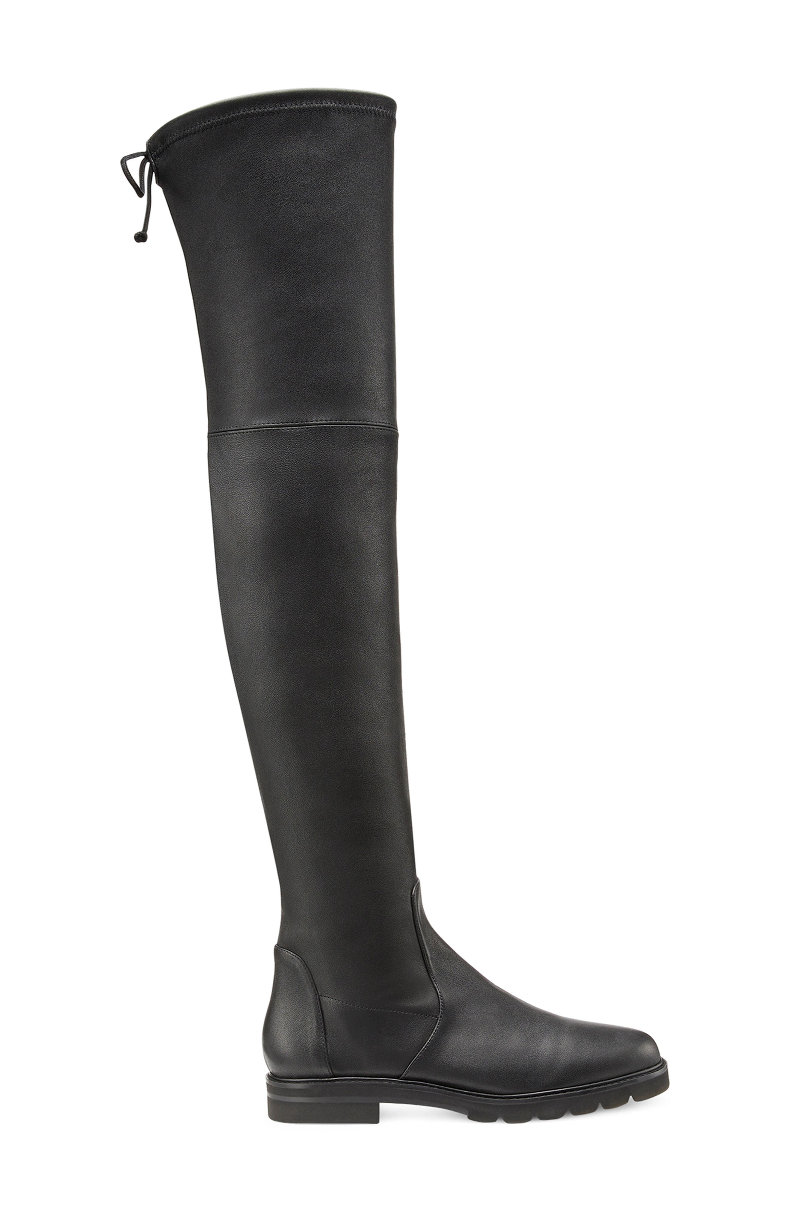 Stuart Weitzman City Lug Over the Knee Boot, Alternate, color, Black