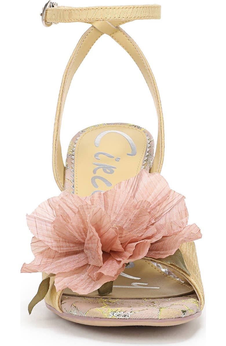 Circus NY by Sam Edelman Aria Flower Ankle Strap Sandal, Alternate, color, Dusty Yellow/ Ballet Blush