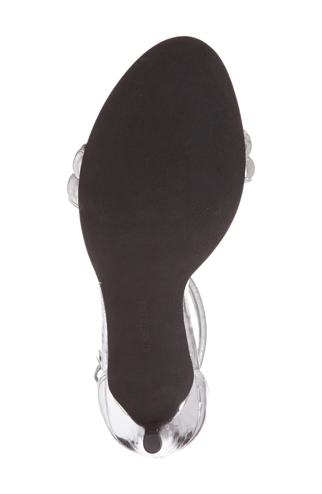 'Brooke' Ankle Strap Sandal, Alternate, color, SILVER