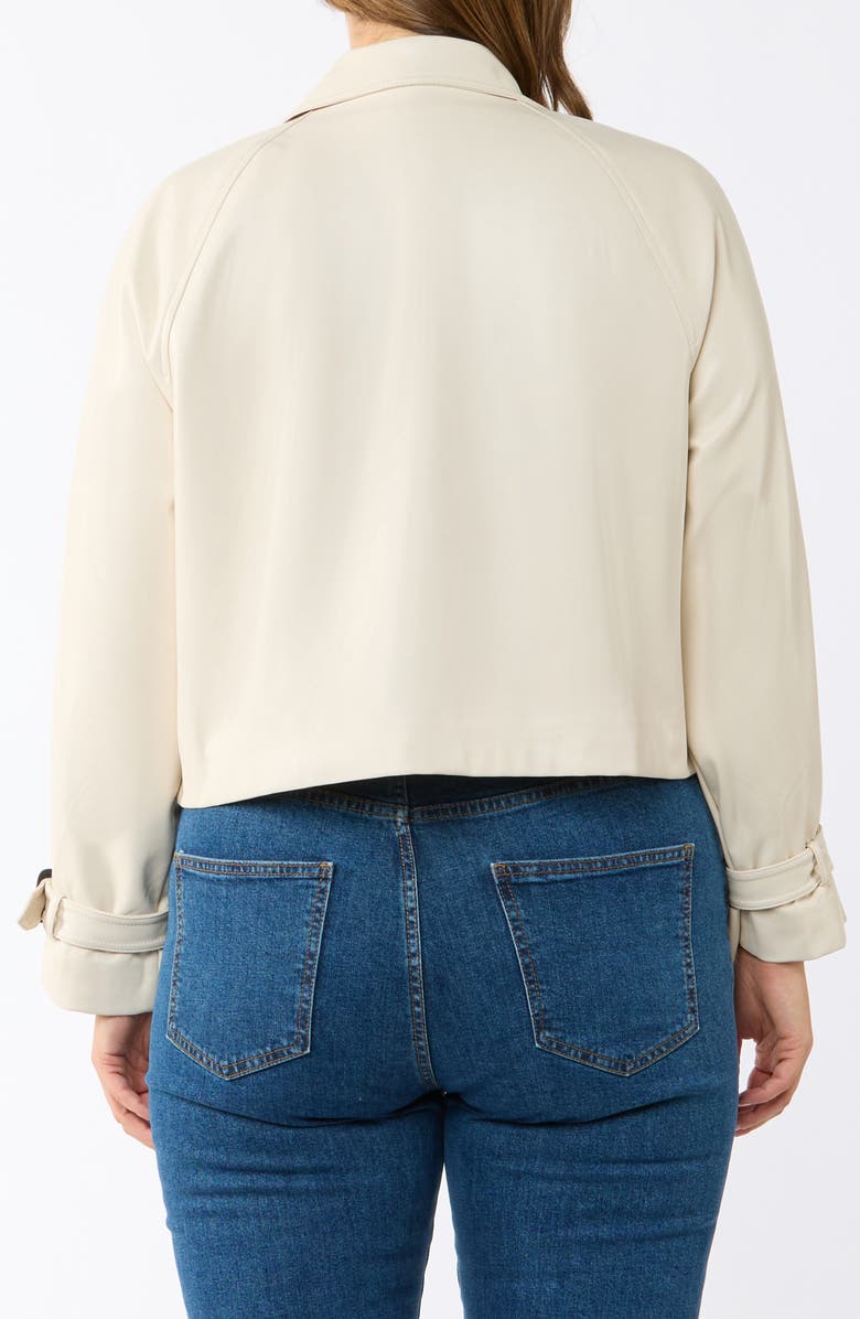 Estelle Karma Faux Leather Moto Jacket, Alternate, color, Ivory