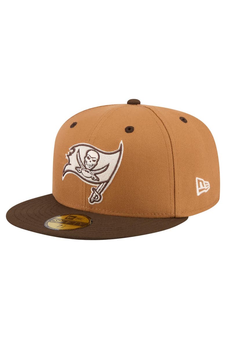 Men's New Era  Light Brown/Dark Brown Tampa Bay Buccaneers Two-Tone Walnut 59FIFTY Fitted Hat, Main, color, Light Brown