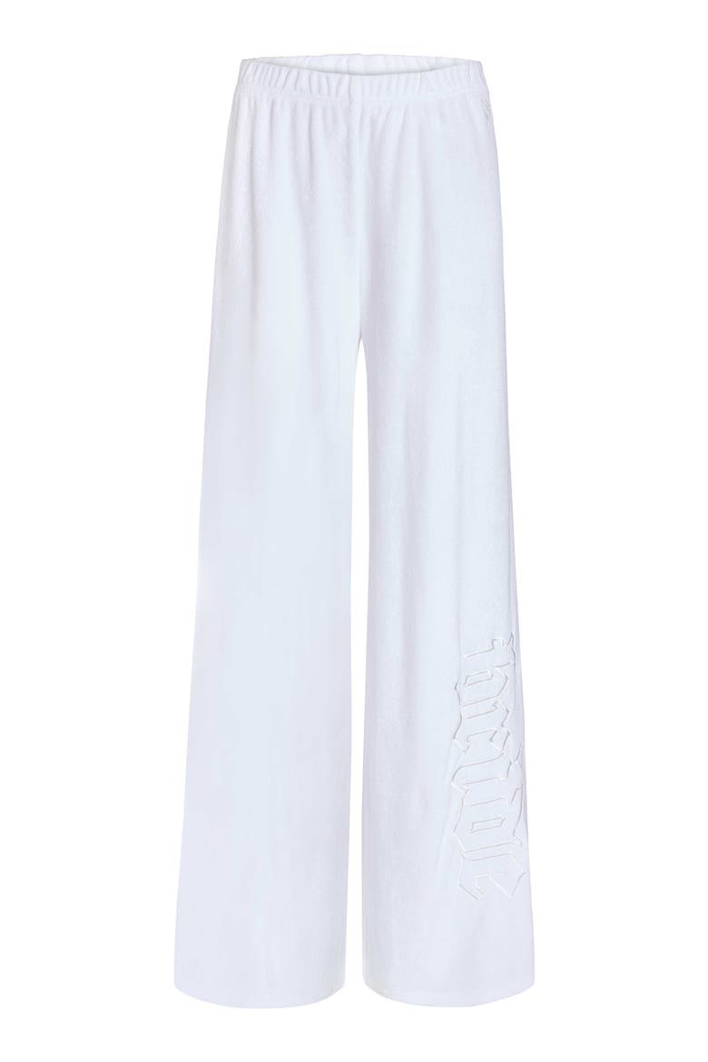 Terry Bride Wide Leg, Main, color, White